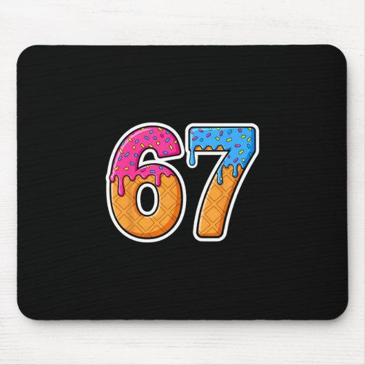 Six Seven Ijs Drip Gen Alpha Jargon 6 7 Trend Muismat (Voorkant)