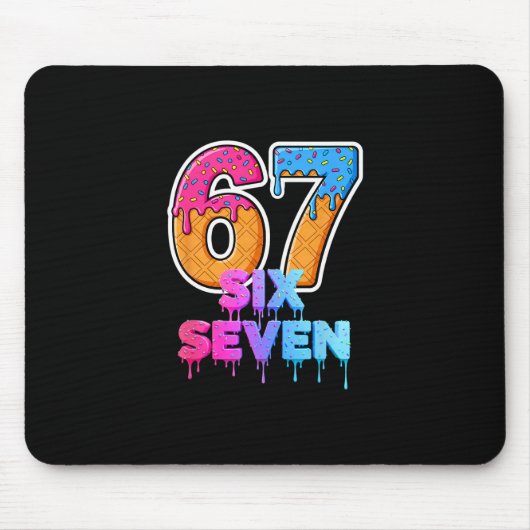 Six Seven Ijs Drip Gen Alpha Jargon 6 7 Trend Muismat (Voorkant)
