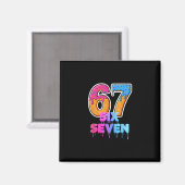 Six Seven Ijs Drip Gen Alpha Slang 6 7 Trend Magneet (Voorkant / Achterkant)