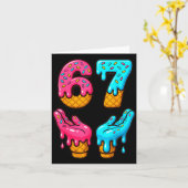 Six Seven Ijs Drip Meme 67 Grappige Gen Alpha S Kaart (Gele Bloem)