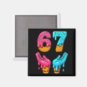 Six Seven Ijs Drip Meme 67 Grappige Gen Alpha S Magneet (Voorkant / Achterkant)