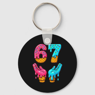 Six Seven Ijs Drip Meme 67 Grappige Gen Alpha S Sleutelhanger