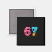 Six Seven Ijs Drip Meme 67 Sport Grappige Trend Magneet (Voorkant / Achterkant)