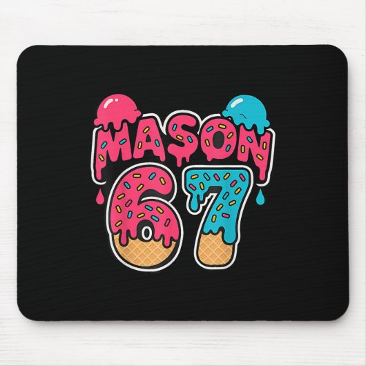 Six Seven Ijs Drip Sport 67 Fun Mason Meme  Muismat (Voorkant)