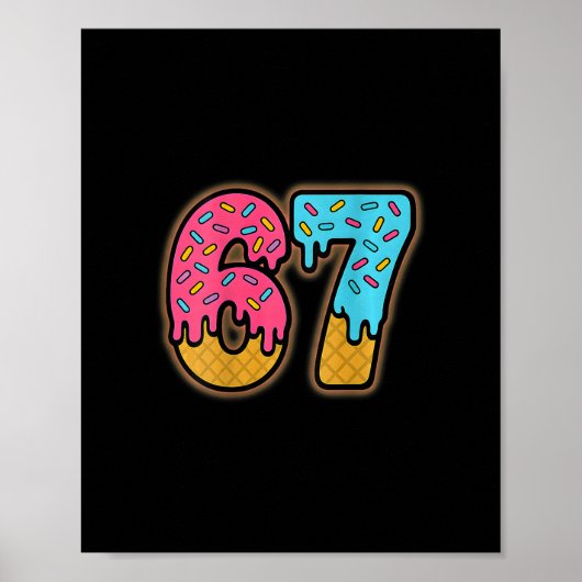 Six Seven Ijs Drip Sport 67 Fun Mason Meme ( Poster (Voorkant)