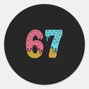 Six Seven Ijs Drip Sport 67 Leuke Mason Meme 2 Ronde Sticker
