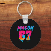 Six Seven Ijs Drip Srt 67 Mason Meme  Sleutelhanger (Voorkant)