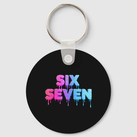 Six Seven IJsdruppel Gen Alpha-slang 6 7 Trend Sleutelhanger (Voorkant)