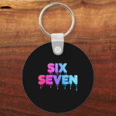Six Seven IJsdruppel Gen Alpha-slang 6 7 Trend Sleutelhanger (Voorkant)