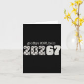 Six Seven Kids New Years Goodbye 2026 Hello 67 Num Kaart (Gele Bloem)