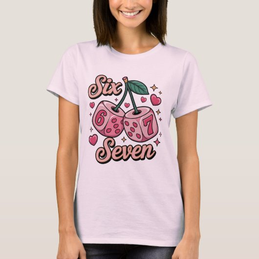 Six Seven Love Dice Valentines Day Women's T-shirt (Voorkant)