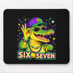 Six Seven Mardi Gras Gator Grappig 67 Meme Citaat  Muismat
