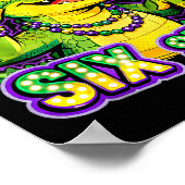 Six Seven Mardi Gras Gator Grappig 67 Meme Citaat Poster (Hoek)