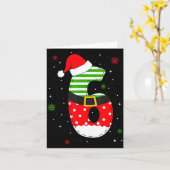 Six Seven Matching 67 Christmas Santa Hat Meme Gen Kaart (Gele Bloem)