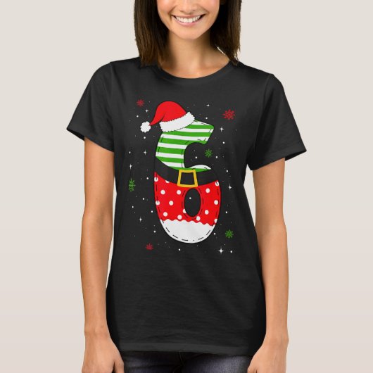 Six Seven Matching 67 Christmas Santa Hat Meme Gen T-shirt (Voorkant)