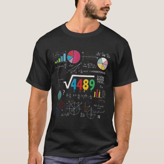 Six Seven Math Teacher 67 Meme Square Root 4489 Sl T-shirt (Voorkant)