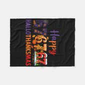 Six Seven Meme 67 Hallothanksmas Halloween Kerstmi Fleece Deken (Voorkant (Horizontaal))
