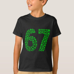 Six Seven Meme 67 St. Patrick's Day Shamrocks Mann T-shirt