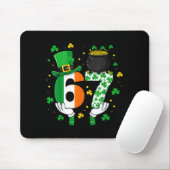 Six Seven Meme 67 St Patricks Day Shamrocks Mannen Muismat (Met muis)
