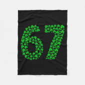 Six Seven Meme 67 St Patrick's Day Shamrocks Men W Fleece Deken (Voorkant)