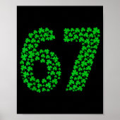 Six Seven Meme 67 St Patrick's Day Shamrocks Men W Poster (Voorkant)
