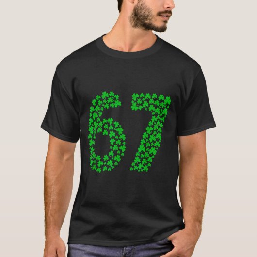 Six Seven Meme 67 St Patrick's Day Shamrocks Men W T-shirt (Voorkant)
