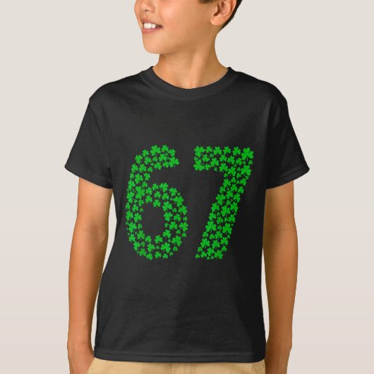 Six Seven Meme 67 St Patrick's Day Shamrocks Men W T-shirt (Voorkant)