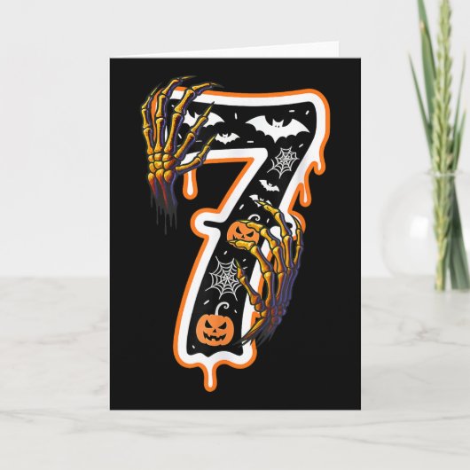 Six Seven Meme 6 7 67 Halloween Thanksgiving Koppe Kaart (Voorkant)