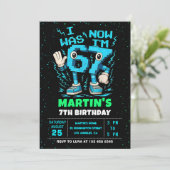 Six Seven Meme 6 7 Birthday Invitation Kaart (Staand voorkant)