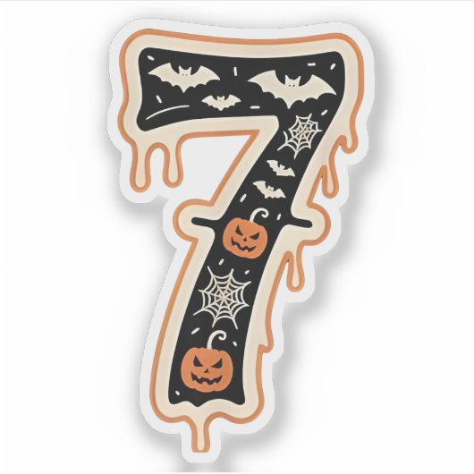 Six Seven Meme 6 7 Halloween Costume Couple Sticker (Voorkant)