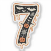 Six Seven Meme 6 7 Halloween Kostuum Koppel Sticker (Voorkant)
