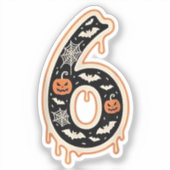 Six Seven Meme 6 7 Halloween kostuum paar Sticker (Voorkant)