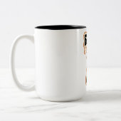 Six Seven Meme 6 7 Halloween kostuum paar Tweekleurige Koffiemok (Links)