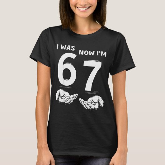 Six Seven Meme 7 Year Old Birthday Shirt Was 6 Now (Voorkant)