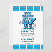 Six Seven Meme 7th Birthday | Funny Trendy Bedankkaart (Voorkant)