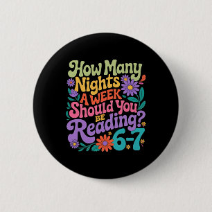 Six Seven Meme Boek Lezer 67 Leraar 6 7 Lezen Ronde Button 5,7 Cm
