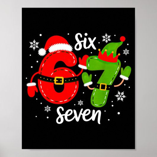 Six Seven Meme Christmas 67 Xmas  Poster (Voorkant)