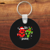 Six Seven Meme Christmas 67 Xmas  Sleutelhanger (Voorkant)