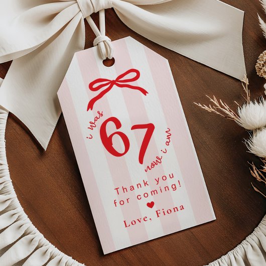 Six Seven Meme Coquette Verjaardag Bedankt Cadeaulabel
