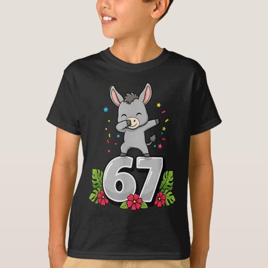 Six Seven Meme Dabbing Baby 67 Funny Gen Z Apha T-shirt (Voorkant)