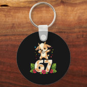Six Seven Meme Dabbing Baby Goat 67 Funny Gen Z Ap Sleutelhanger (Voorkant)