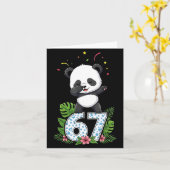 Six Seven Meme Dabbing Baby Panda 67 Funny Gen Z A Kaart (Gele Bloem)