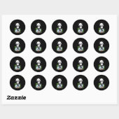 Six Seven Meme Dabbing Baby Panda 67 Funny Gen Z A Ronde Sticker (Vel)