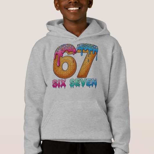 Six Seven Meme Druppende Donut Ijs (Voorkant)