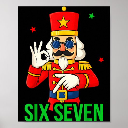 Six Seven Meme Funny Holiday Toy Soldier  Poster (Voorkant)