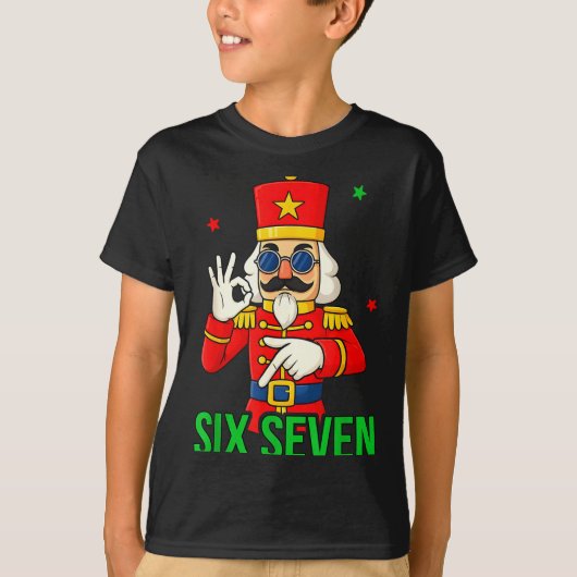 Six Seven Meme Funny Holiday Toy Soldier T-shirt (Voorkant)