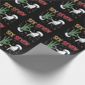 Six Seven Meme Funny Mean Guy Christmas Viral 6 7  Cadeaupapier (Hoek)