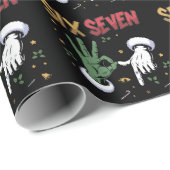 Six Seven Meme Funny Mean Guy Christmas Viral 6 7  Cadeaupapier (Rol Hoek)