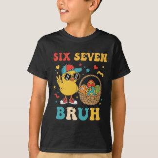 Six-seven meme gelukkig pasen 2026 t-shirt
