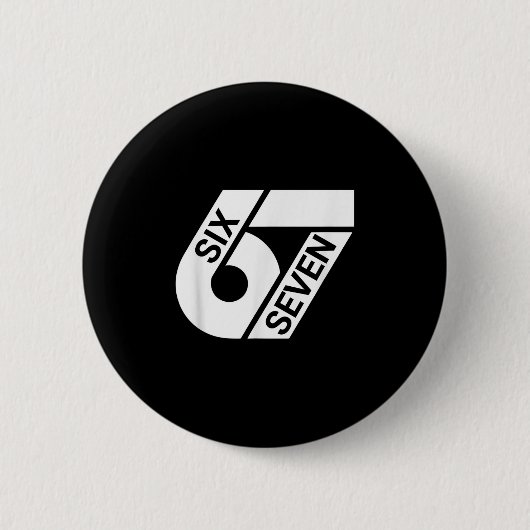 Six Seven Meme Grappig Ronde Button 5,7 Cm (Voorkant)